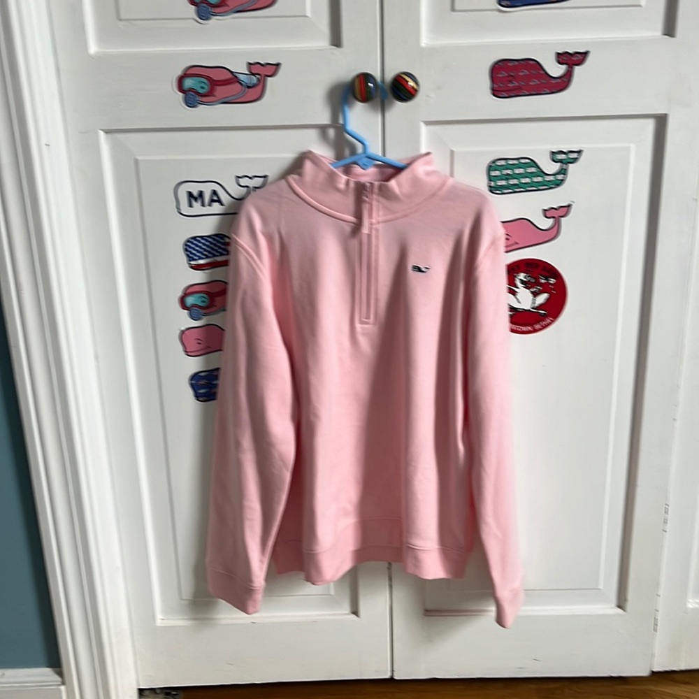 A girls size medium, pink, vineyard vines, shep shirt
